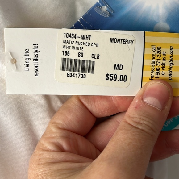 Coolibar matiz ruched cpr white size medium - Picture 4 of 4